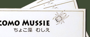 「ちょこ藻むしえ」のオリジナル名刺